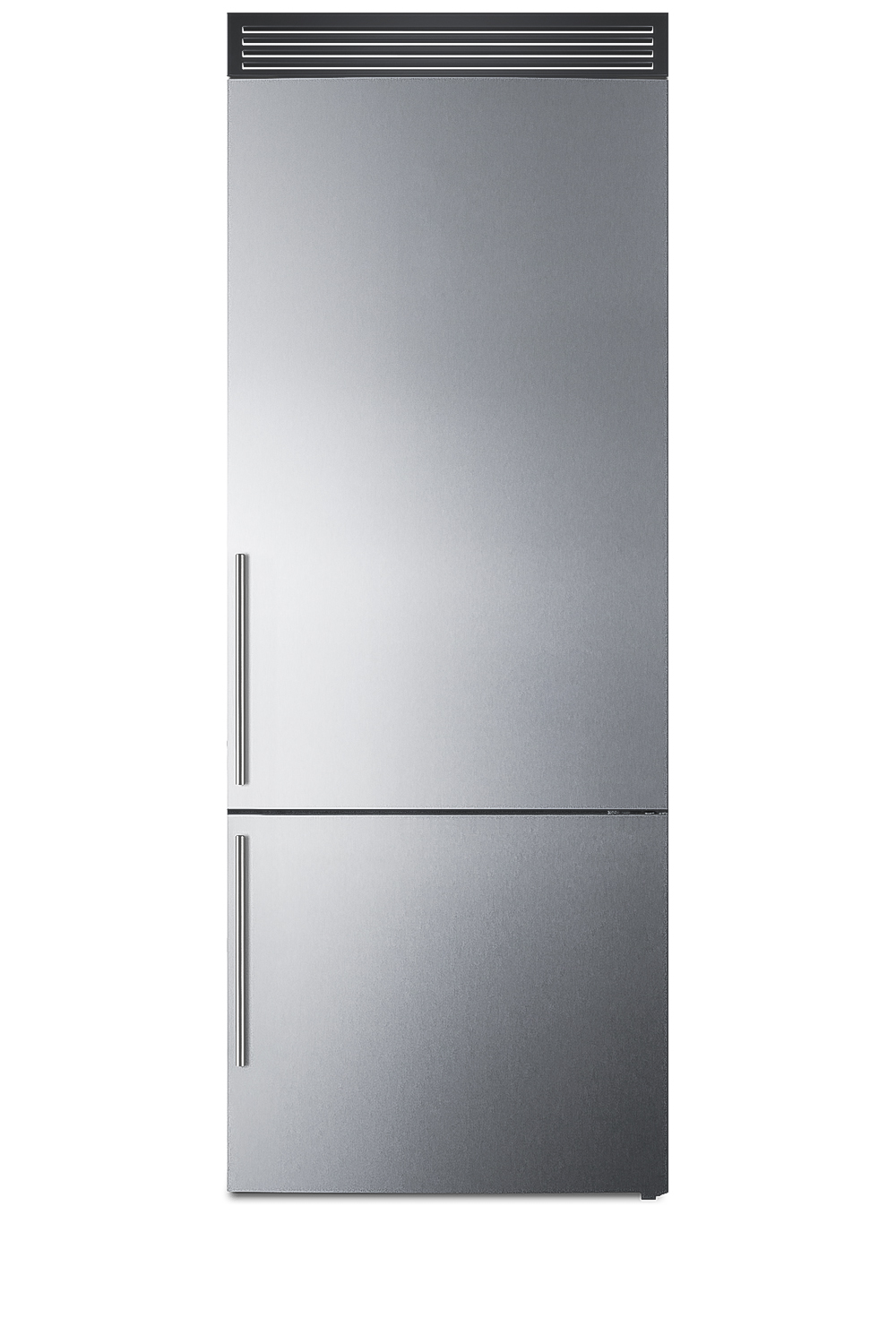 Frost-free ENERGY STAR certified bottom freezer refrigerator in stainless steel with digital controls and a counter depth fit